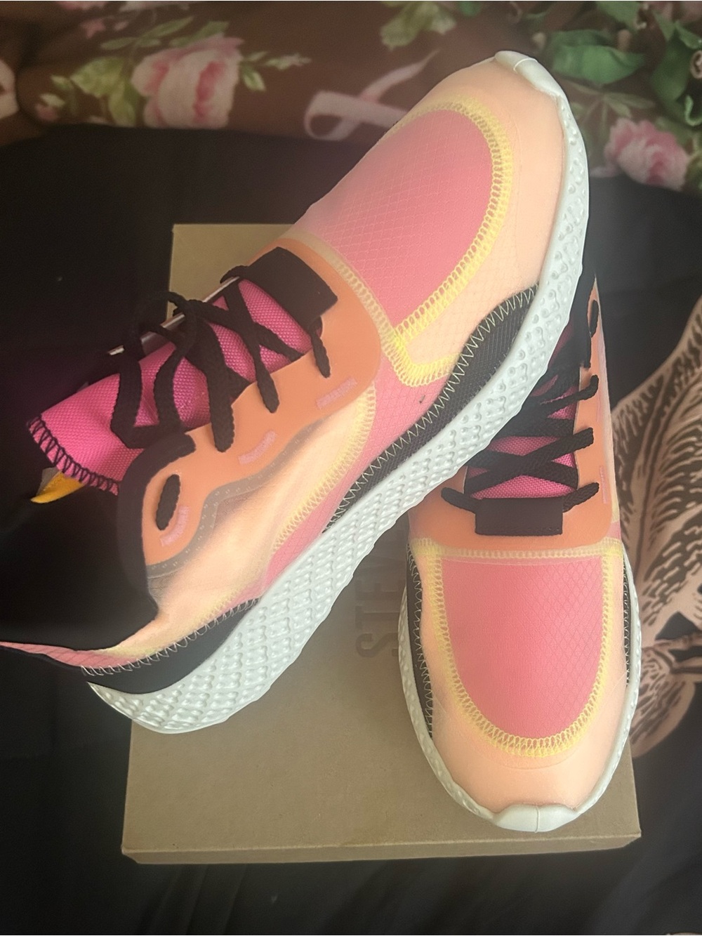 Steve Madden Pink and Peach Athletic Sneakers